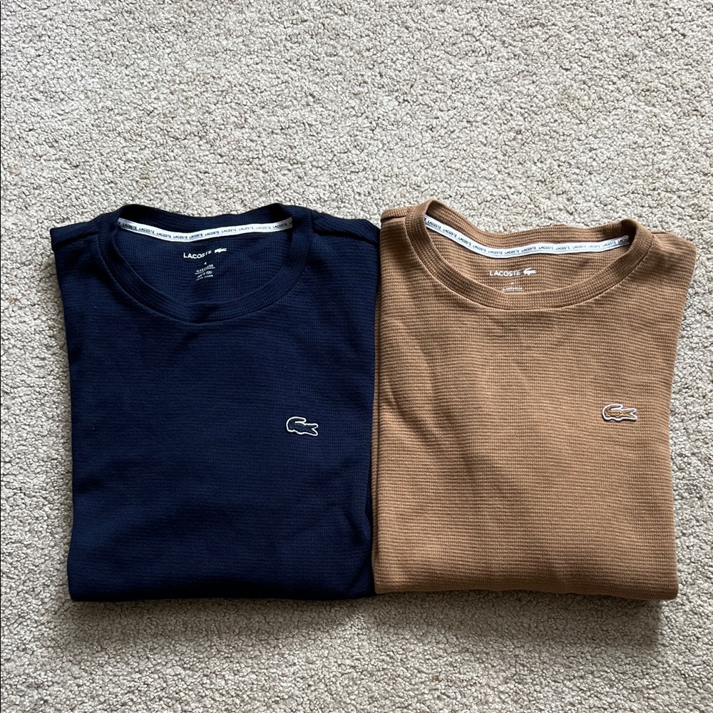 Lacoste Men's Thermal sleep shirtx2